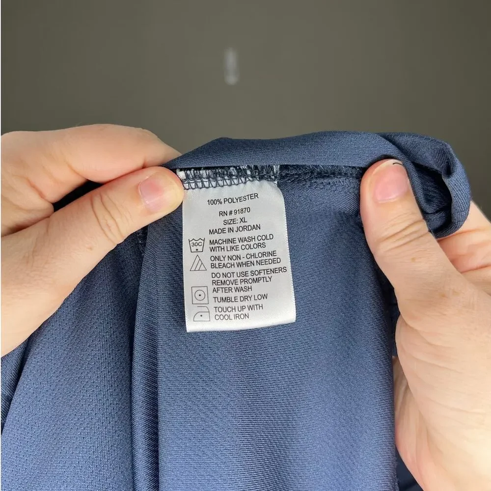 Pebble Beach Dry-Luxe Men's XL Blue Striped Golf Polo